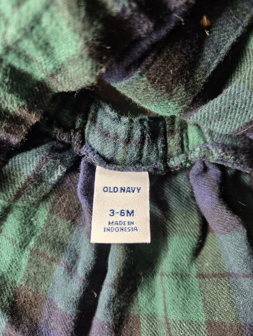 Old Navy Baby Girls Plaid Button-Front Pinafore Dress – Green & Navy – Size 3-6M